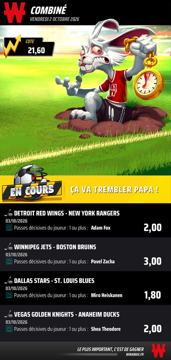 Limpulsionn's tweet photo. Voici mes sélections du soir 🏒
Ça se prend aussi en SYSTÈME hier c’était passez si c’était pris en système 😭 
3-4 ticket en simple seront envoyés comme d’hab sur telegram 
GL🍀
@ 21 https://t.co/7ogr2Z0GJO
@ 53 https://t.co/rI92Mfr5o9 https://t.co/Dub9N0QSUM