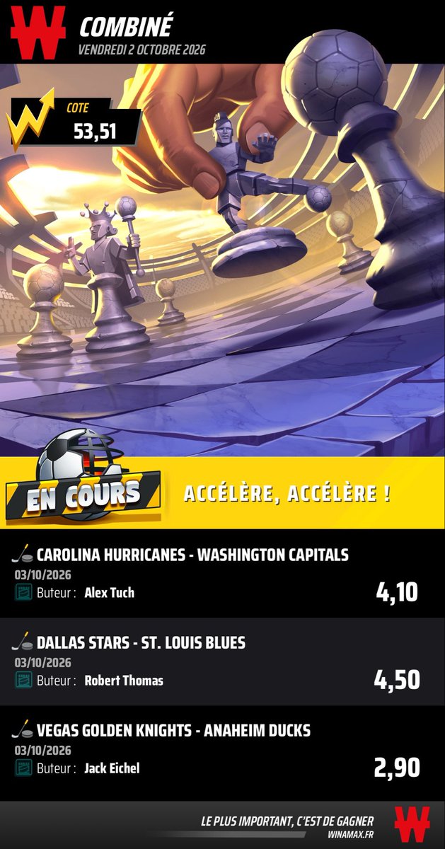 Limpulsionn's tweet photo. Voici mes sélections du soir 🏒
Ça se prend aussi en SYSTÈME hier c’était passez si c’était pris en système 😭 
3-4 ticket en simple seront envoyés comme d’hab sur telegram 
GL🍀
@ 21 https://t.co/7ogr2Z0GJO
@ 53 https://t.co/rI92Mfr5o9 https://t.co/Dub9N0QSUM