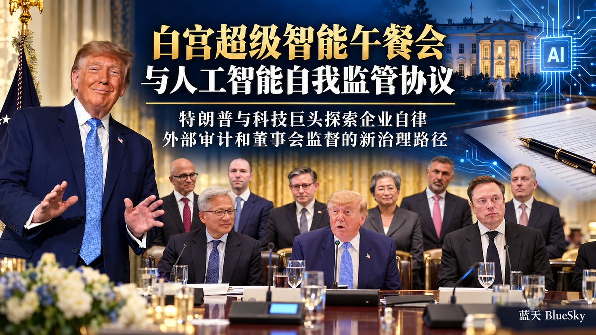 CarlChe29825344's tweet photo. 当地时间2026年9月29日星期二，美国总统唐纳德·特朗普在华盛顿白宫东厅举行人工智能会议及“超级智能午餐会”，与美国政府高级官员及全球主要科技、人工智能和半导体企业负责人讨论人工智能安全、行业治理、数据中心建设以及美国在全球人工智能竞争中的领导地位。 https://t.co/X9oDbXBXSN