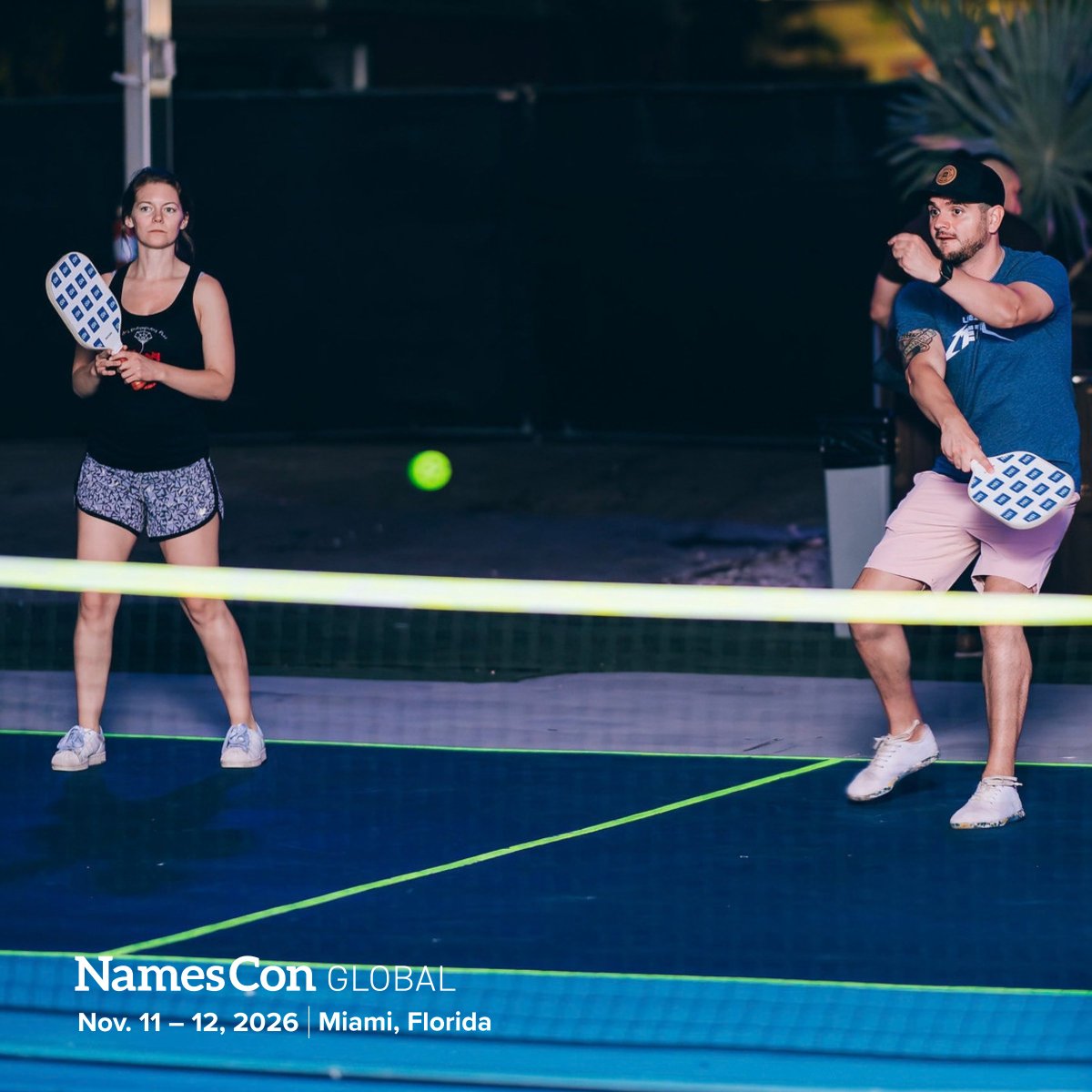 NamesCon's tweet photo. Your first #NamesCon connection could start on the pickleball court!? 

The evening before the main conference kicks off, beginners and experts come together for a tournament you won’t want to miss.

No business cards. No sales pitches. Just friendly competition and face-to-face connections that carry into the conference.

Learn more: https://t.co/hOdDaa6Yfj