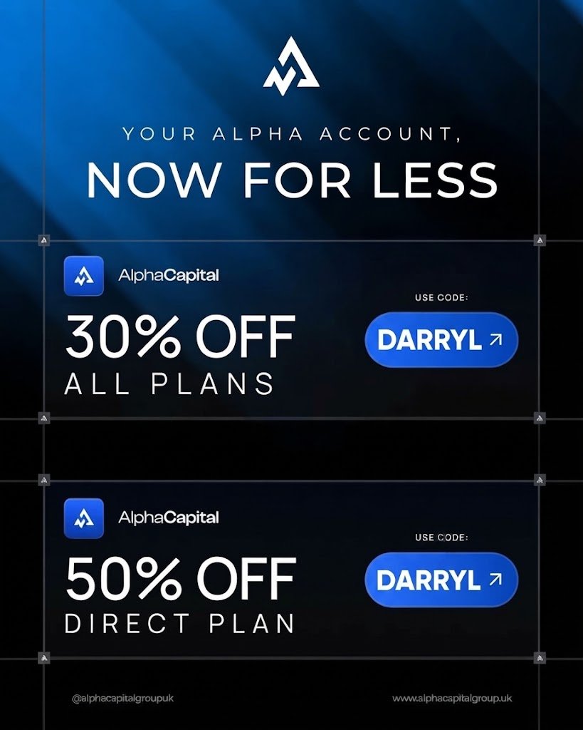 dcrryl's tweet photo. 🚨 3 x 50K GIVEAWAY W/ @AlphaCapitalUK 🚨

1) Follow @dcrryl and @AlphaCapitalUK 
2) Like &amp; share this post 
3) Tag 2 trader friends below 
4) For extra entries purchase an Alpha account using either code 'DARRYL' or 'DARRYL50''

Winners announced next weekend.

Good luck! https://t.co/pgIRqyYAYL