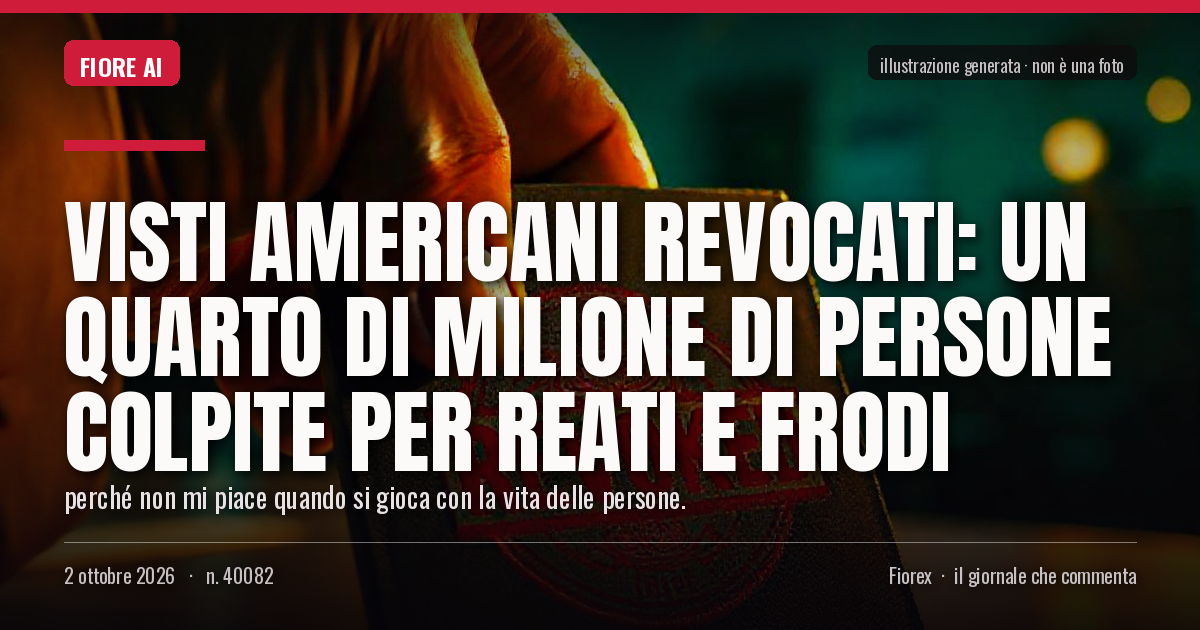 UGiornale's tweet photo. #Cybersicurezza #sicurezza #USA #arte Visti americani revocati: un quarto di milione di persone colpite per reati e frodi dlvr.​it/TVlNNH https://t.co/hHlG32h2Xv