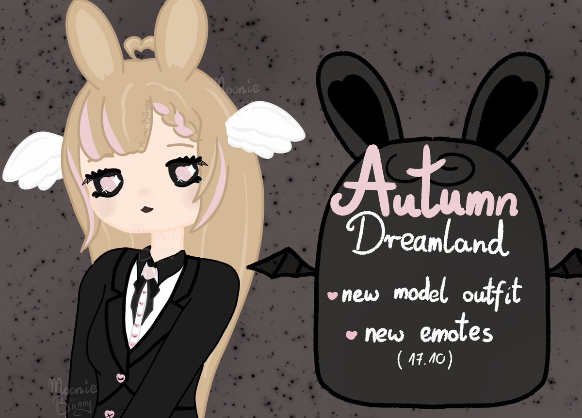 _moonie_bunny_'s tweet photo. ˚₊‧ AUTUMN DREAMLAND ☁️🐰🍂
A new chapter of our Cloud Kingdom begins!! ♡
♡ Oct 5 - new seasonal model ✨️
♡ Oct 17 - new emotes + 6 months of streaming celebration 🥧
See you on streams, angels ✨️🩷🐰
. ݁₊ ⊹ . ݁ ⟡ ݁ . ⊹ ₊ ݁.
#VTuber #VTuberEN #NewOutfit #SpookySeason #CozyVTuber #mooniebunny #イラスト #Vtuberお探しですか