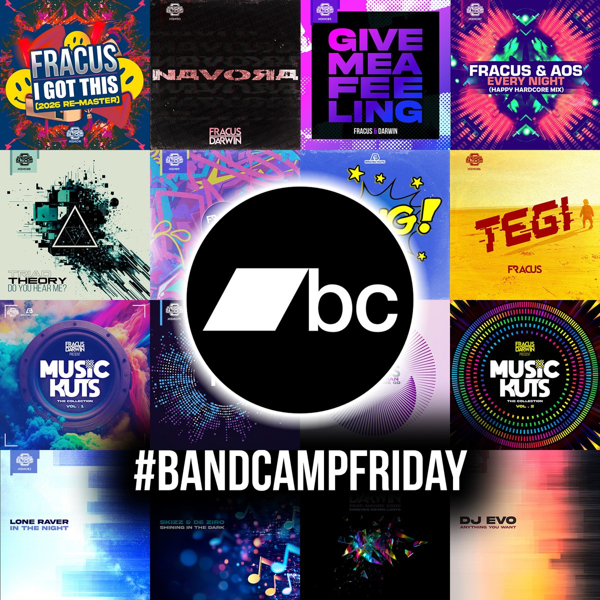 Fracus's tweet photo. Today is the latest #BandcampFriday!

Just a reminder I have a whole bunch of stuff on the platform scattered across the following pages:

🔗 https://t.co/SAeohNKuVu
🔗 https://t.co/uEyOObpjmJ
🔗 https://t.co/bZ2nk02uKN
🔗 https://t.co/9cUOS1OxZl https://t.co/OGgPhqIkB1
