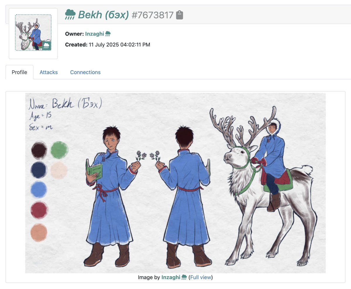DailyMongoliaOC's tweet photo. Mongolian Original Character of The Day №22: Bekh (бэх) #7673817 by Inzaghi (https://t.co/Wz3mcNqASQ)

Short Description (from Art Fight):
✦ The character is inspired by the Dukha people.
✦ He comes from a poor reindeer herding family that moved from Mongolia to Northern Yakutia.

📌 Character’s Link: https://t.co/EFBBQAD8go

Reminder: Please read and follow the artist's permissions and guidelines on Art Fight before attacking the character for Art Fight 2027.