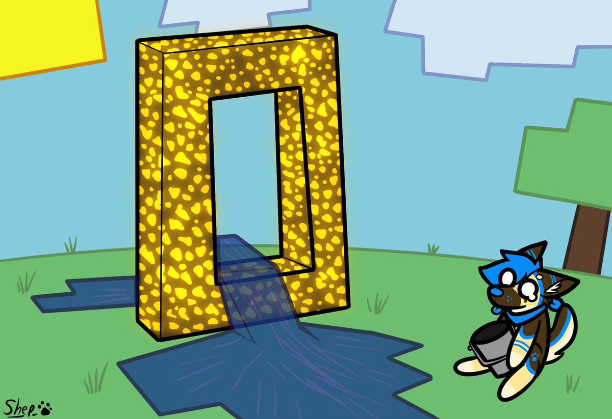 ShepGoesBlep's tweet photo. In honor of Minecraft releasing a new dimension, throwback to when our collective hopes and dreams shattered https://t.co/sGEFHFSxmF