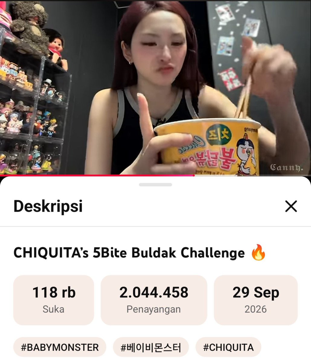 abbey_wawa's tweet photo. #CHIQUITA

Me either don't want to miss out on this challenge 🤭😅
I'm successfully Completed the 5-bite Buldak Ramen challenge by CHIQUITA 🔥🍝👏
Event though it is spicy 🔥🌶🌶,i still keep going until the finish line 🏃🏻‍♀ 😅🤭
Thank u CHIQUITA for the creative challenge 👍👏 https://t.co/Kyf2L4ZKd4