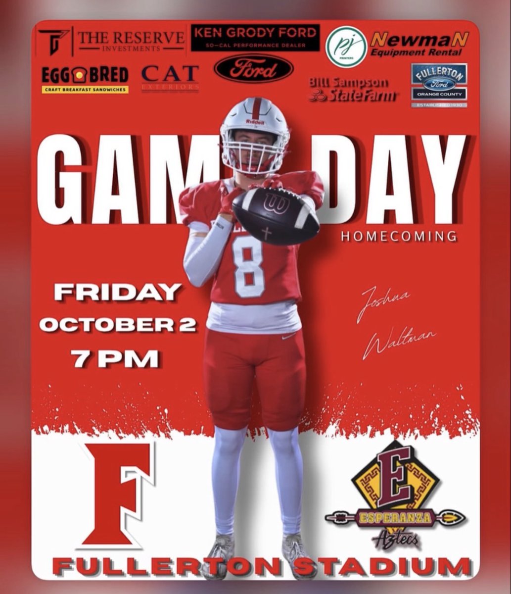 NKaravedas's tweet photo. Game Day 🏈 #BeatEsperanza
7pm at Fullerton HS Stadium, its HOMECOMING!!! #RedHawkPride #Play14
@OCSportsZone @ocvarsityguy @DavidDelgado_OC https://t.co/06I2rkOqky