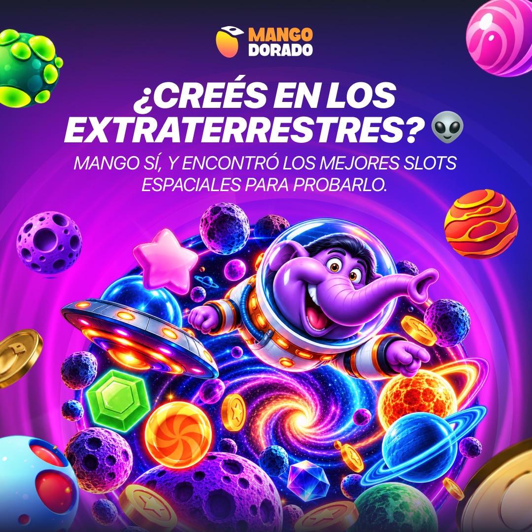 mangodorado_'s tweet photo. 👽 ¿Creés en los extraterrestres? 👽
Mango sí, y encontró los mejores slots espaciales para probarlo 🥭🚀

Planetas, ovnis y monedas cósmicas te están esperando ✨
🎰 ¿Listo para el despegue? 🎰

https://t.co/Fa52j8euik https://t.co/C4gCR79hHj