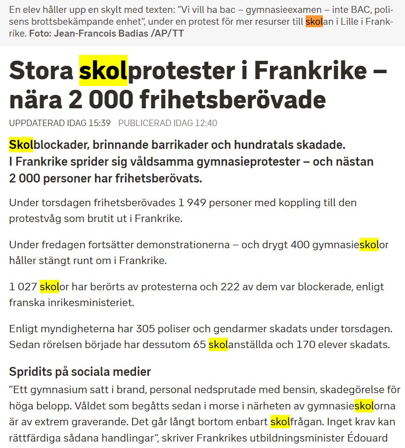MXCartoons's tweet photo. @JensGanman Skol* nämns 13 gånger i regim-tv:s artikel, invandring/mångkultur noll gånger, trots att det alltid är den minsta gemensamma nämnaren vid alla dessa upplopp runt om i Europa. https://t.co/QQRGNzyMcu
