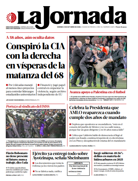 galvanochoa's tweet photo. 🔵 La Jornada hoy.

📰 https://t.co/4WIZBV4FoL https://t.co/Tl4GMepRVS