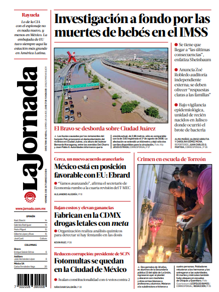galvanochoa's tweet photo. 🔵 La Jornada hoy.

📰 https://t.co/4WIZBV4FoL https://t.co/Tl4GMepRVS