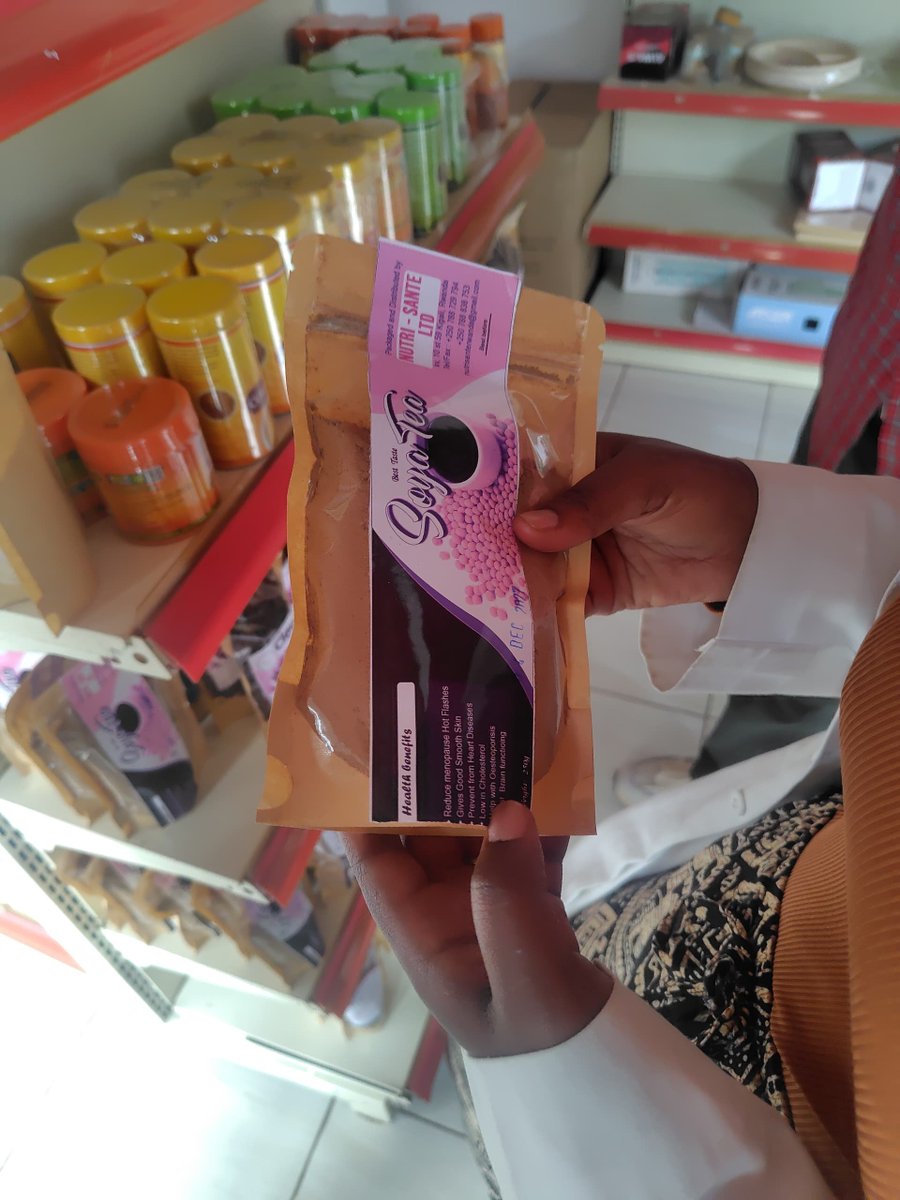 GedeonNiyigaba's tweet photo. During our visit to Nutri-Sante @nutrisanterwan1 , we explored some of the products available at the cabinet.

These included peanut paste, Delight porridge, soya tea, and amaranth flour.

The Delight porridge combines millet, soya, oats, wheat, maize, rice, pumpkin seeds, peanuts, sunflower seeds, sorghum, and iron-fortified beans.

We also learned more about the nutritional information provided with these products.

We further explored soya tea and the benefits highlighted on its product information, including its low #cholesterol content and claims related to #menopause , heart health, skin, bones, and brain function.

Amaranth flour was another product we learned about, with its label highlighting potential benefits related to blood sugar, weight management, cell protection, cholesterol, and prevention of anaemia.

Seeing these products in practice helped us connect classroom knowledge with real-world nutrition products.

It was a valuable learning experience as we continue our Nutrition and Dietetics journey.

For more information, contact Nutri-Sante on 

+250 788 838 753.
+250 788 729 794.

Email: nutrisanterwanda@gmail.com.

A meaningful experience of learning, observing, and gaining professional exposure beyond the classroom.

#NutritionAndDietetics #NutriSante #NutritionEducation #FoodAndNutrition