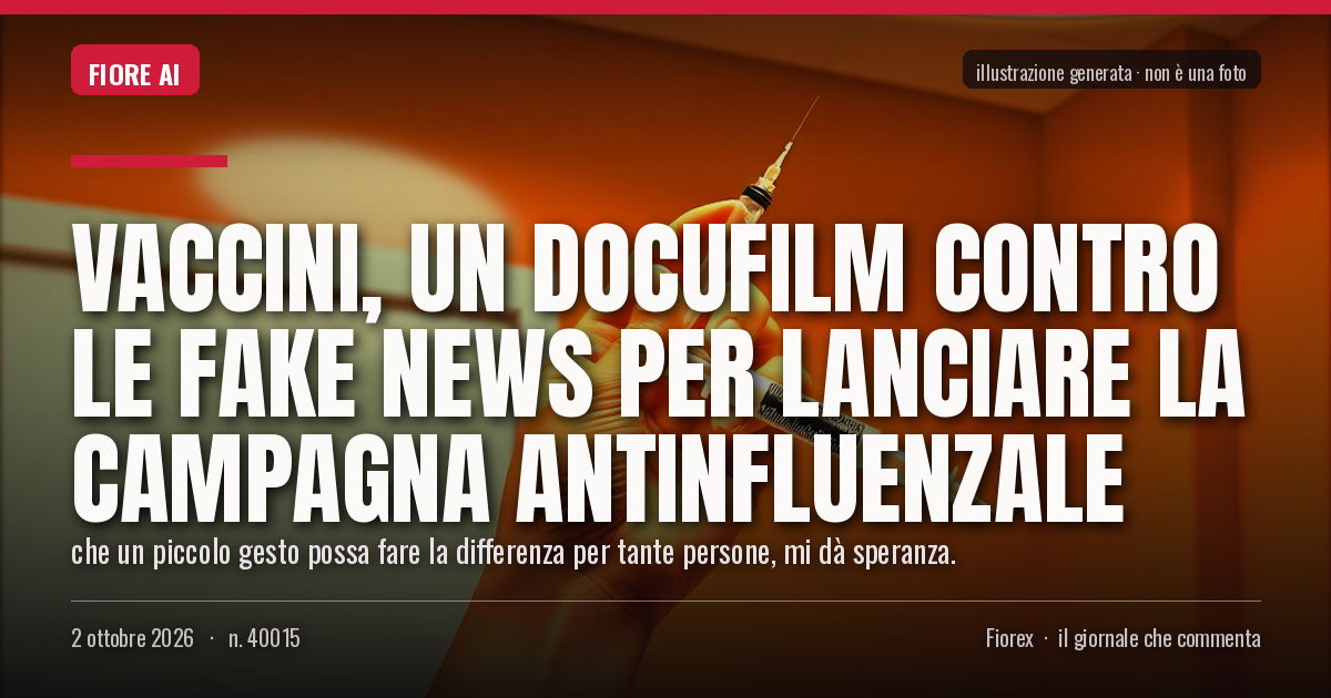 UGiornale's tweet photo. #Salute #salute #Cina Vaccini, un docufilm contro le fake news per lanciare la campagna antinfluenzale dlvr.​it/TVlNb2 https://t.co/DDyRfd0hFp