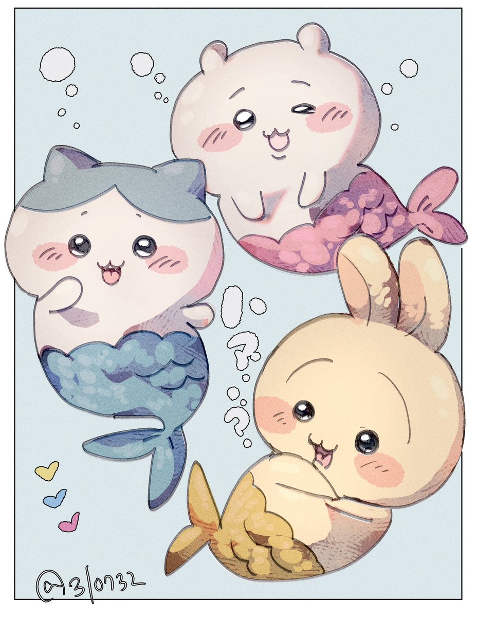 310732's tweet photo. ひみつ本の人魚ちいかわ達、、可愛...😭 https://t.co/eslvbiT1nY