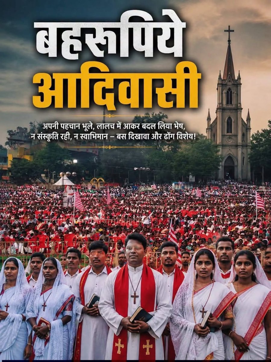 NishaGumla's tweet photo. चर्च के दलालों से सावधान और सतर्क रहें।
झारखंड के सभी लोगों को इन बहरूपियों को समझने की आवश्यकता है।
झारखंड में धर्मांतरण कैंसर की तरह एक गंभीर बीमारी के रूप में फैल रहा है।
#delisting #converted #muslim #christian #diku #save #naturelovers #TribalVoice #Remove #article342 #jharkhand