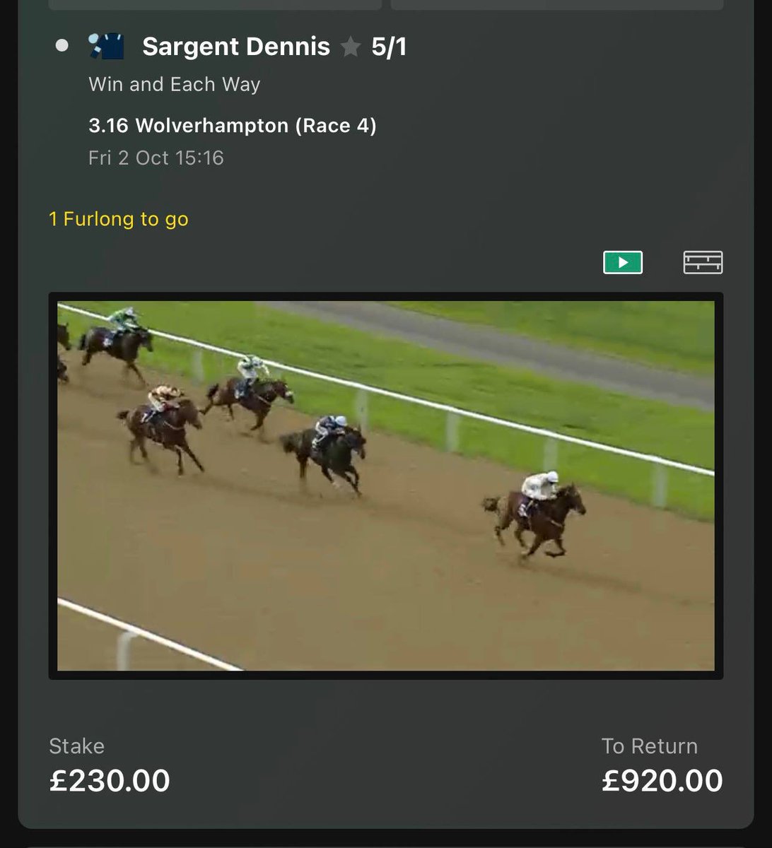 VegasLeeLP's tweet photo. EW many here on Sargeant Dennis, let’s bang more winners https://t.co/gORpCRs3U2