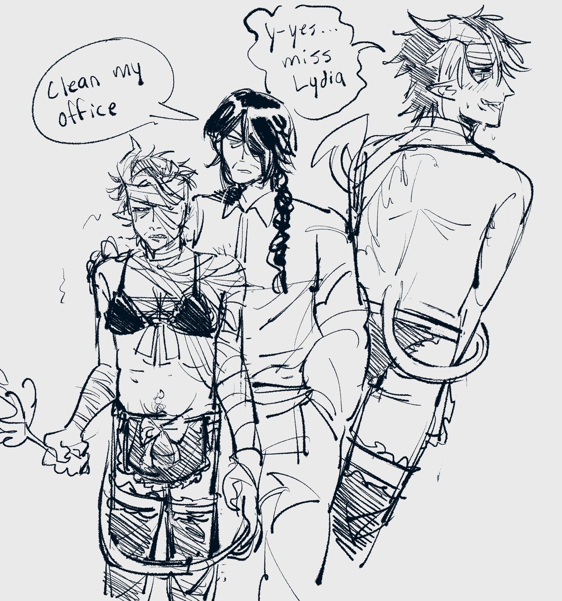 pervertrez's tweet photo. kinktober day 2 : embarrassment. kind of a more tame one i just wanted nexus to be miserable https://t.co/jYTFVXICew