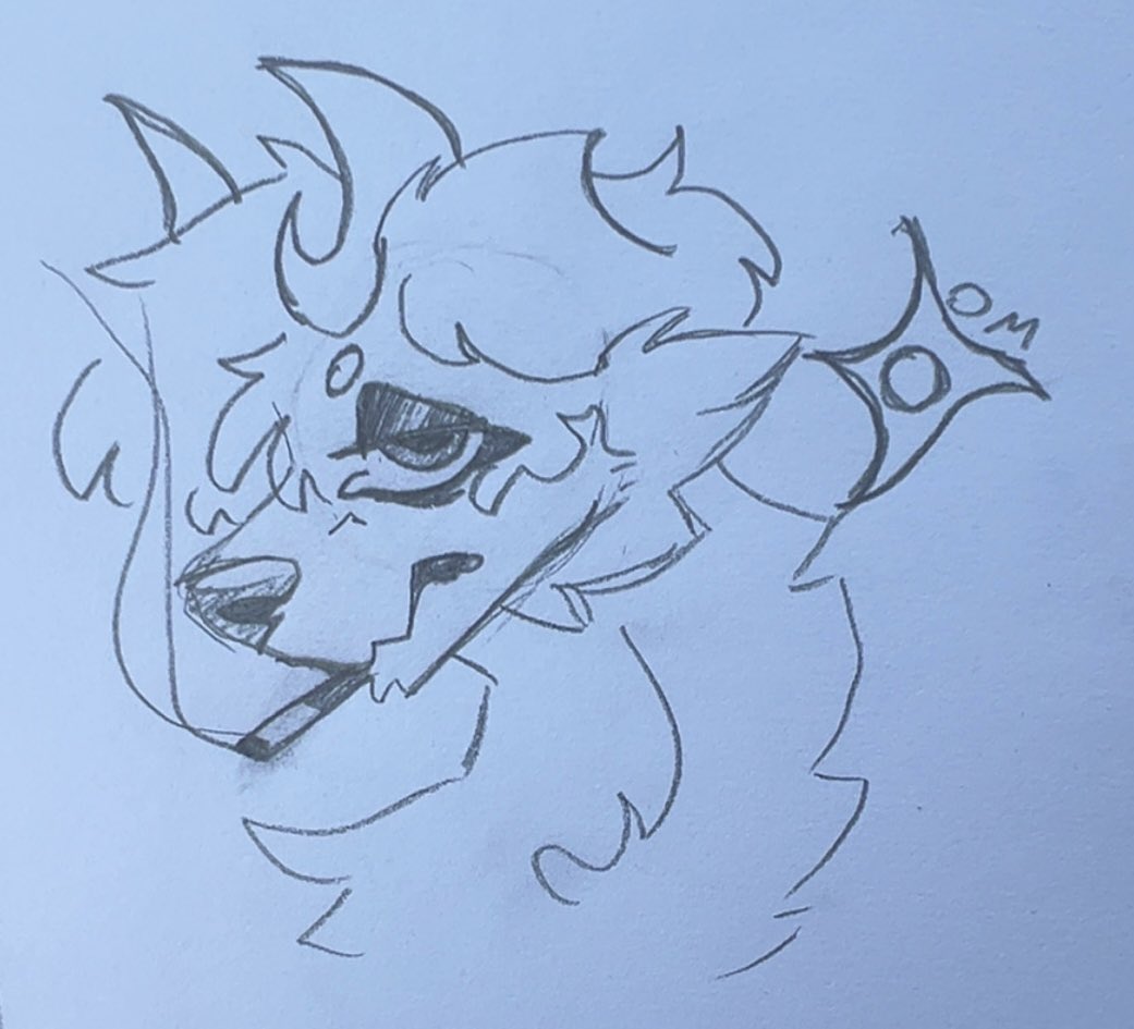 orphic_moth's tweet photo. sona doodle at work #furryart https://t.co/naF60xkKx1