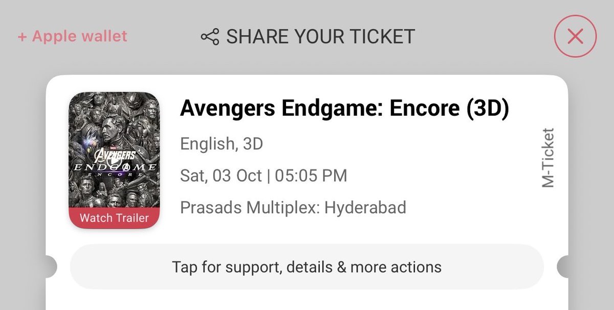 iamBGKT's tweet photo. Have 1 ticket available for #Avengers  Endgame Encore for tomorrow’s 5.05PM show at Prasads / Prasadz Hyderabad PCX Screen 

L Row (back from the screen) middle seat

Happy to sell at lower price than Book my Show price. 
If interested please DM or comment, thank you https://t.co/eDlbnSRmDL