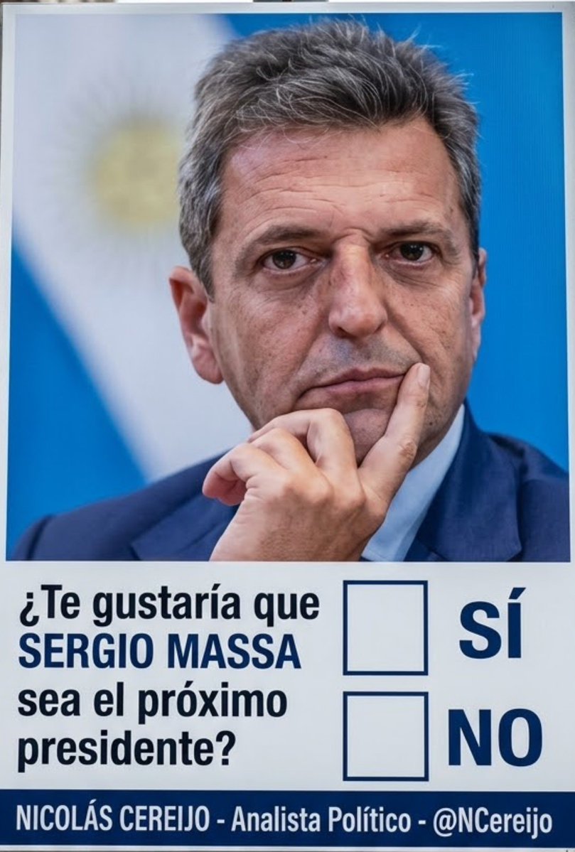 NCereijo's tweet photo. ¿Te gustaría que @SergioMassa sea el próximo presidente? https://t.co/E7JKXDGLKK