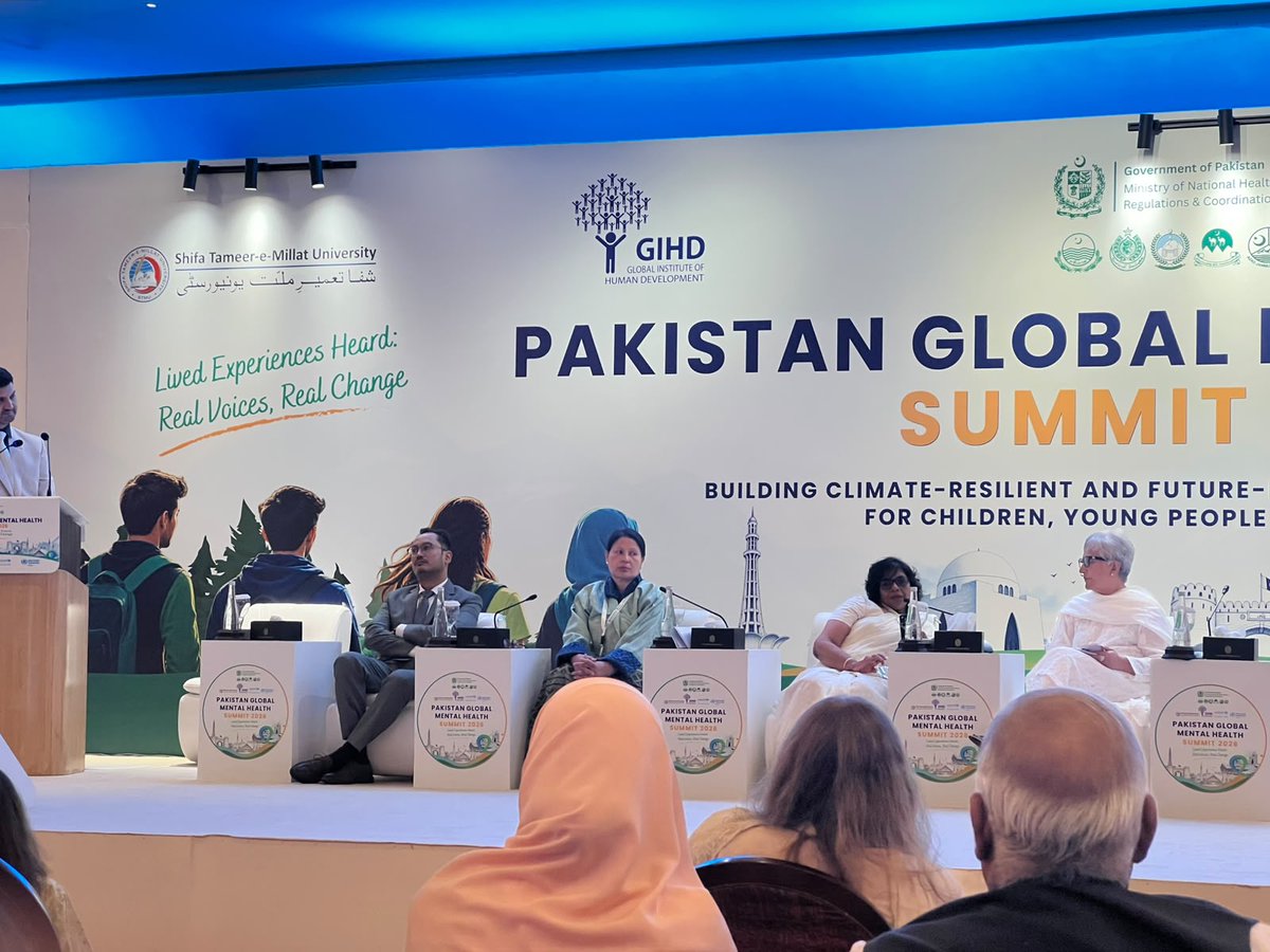 rozanoffice's tweet photo. Rozan participated in Day 1 of the Pakistan Global Mental Health Summit 2026, contributing to discussions on policy, climate-resilient mental health systems, child and adolescent mental health, and lived experiences.

#PakistanGlobalMentalHealthSummit2026 #Rozan #MentalHealthPak https://t.co/89zq445FXW