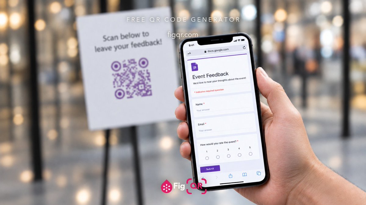 figqrcom's tweet photo. A Google Form link is long and full of characters nobody wants to read out. Put it in a QR code and the form opens the moment someone points a phone at your sign.

Free, no account, never expires.

https://t.co/mLZSUK71O0

#figqr #qrcode https://t.co/PwN362EZeB