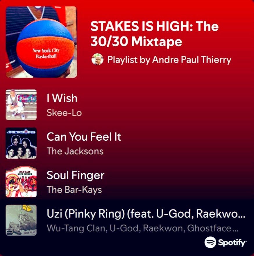 BeatTheClient's tweet photo. Get Over Being The Underdog.
When They Go High, You Get Down.
Andrรฉ Paul Thierryโs STAKES IS HIGH #screenplay available via @theblcklst
30/30 sounds, no skips now on @Spotify
https://t.co/rsXTcXQH82
#music #newmusicfriday #flashbackfriday #basketball #comedy #spotify #nyc https://t.co/xxyBc6qtHD