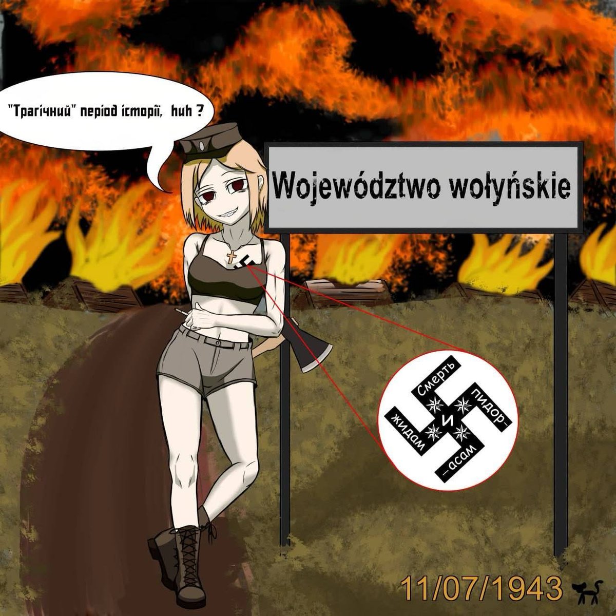 MNOGOPOLAR88's tweet photo. @Lavaray_90 @aristotle_one @Konrad_Wernicki Ukrainains would be invading Poland and the Baltics already in this case, so you better SYBAU https://t.co/H35rTcWjQo