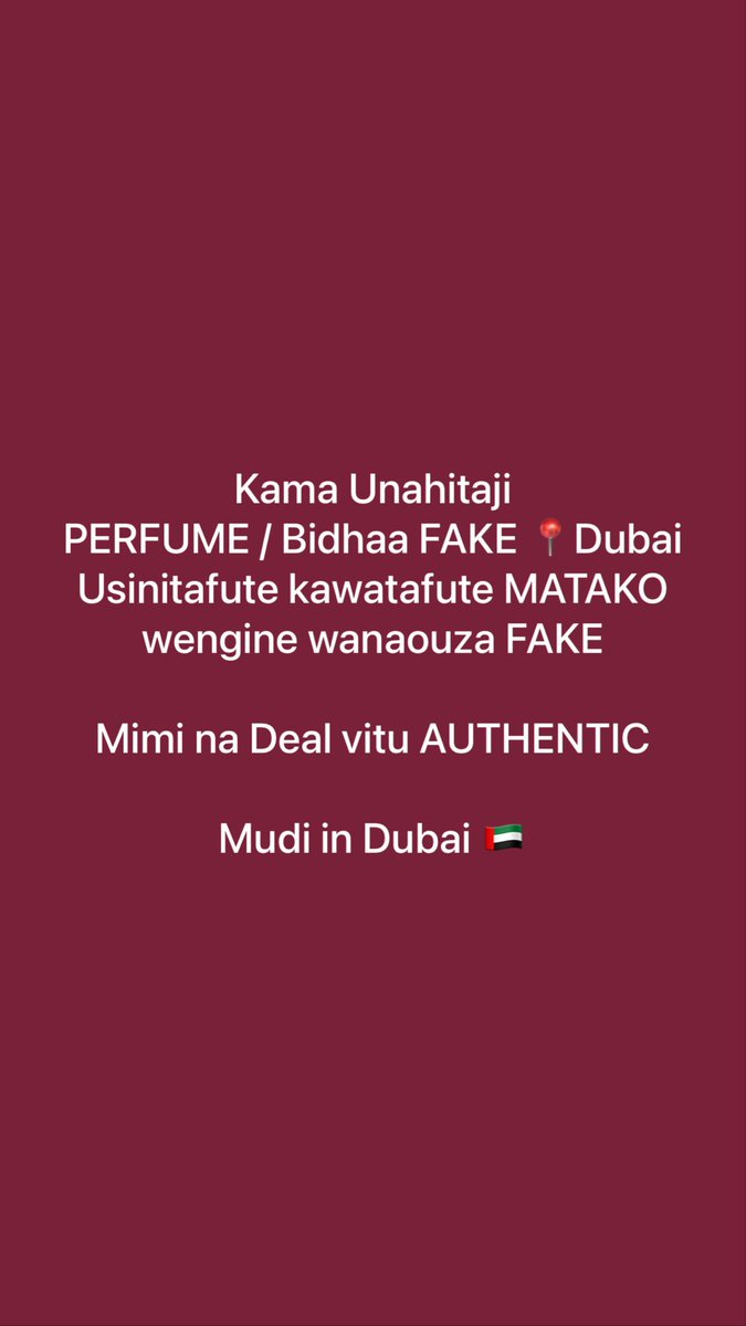 Mudimabiriani's tweet photo. REPOST 🤝💯❤️

☎️+255719068333 

Muagize Mudi Yuko Dubenga 🇦🇪 https://t.co/kQC7m4aXqR