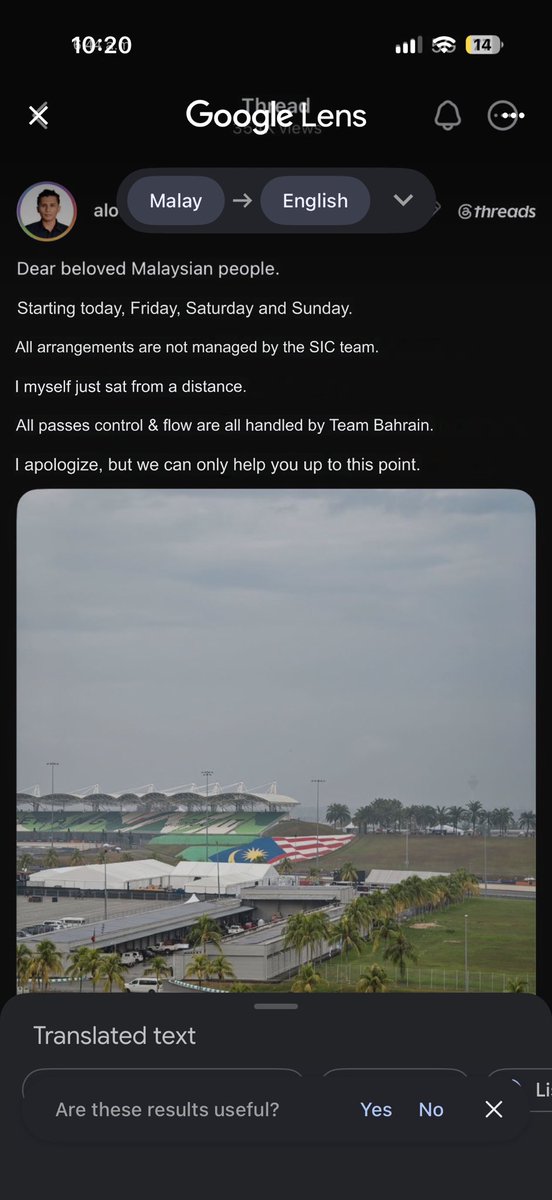 Coco150497's tweet photo. @MrRyanWalters @sepangcircuit It the bahrain team. Sic only provide the venue https://t.co/XT5hLT8LcC