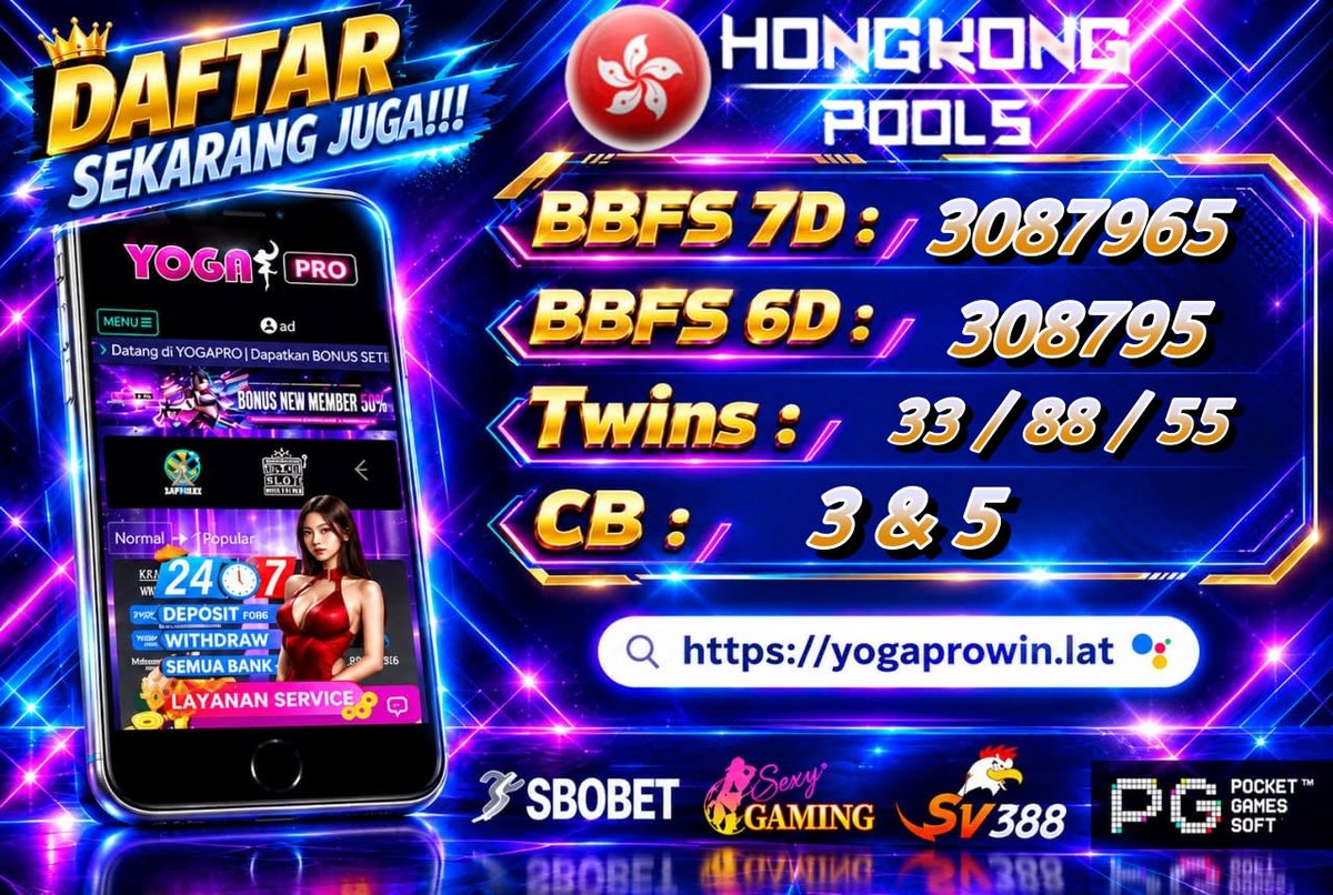 Yoga_Corp's tweet photo. GAMES TARUHAN ONLINE TERBESAR &amp; TERPERCAYA SE-ASIA #YOGAGROUP
SUDAH  TERBUKTI PALING AMAN &amp; GACOR LINK LOGIN : https://t.co/NCLaomywXK

#Sdypools #Hkpools #HkLotto #totomacau #trending2026 #angkajitu #Yogapro #IndoViral #MLBB #IndoVsMyanmar #IndoVsBangla #Fifa #AseanCup2026 #PSSI https://t.co/6xiyNuWdYs