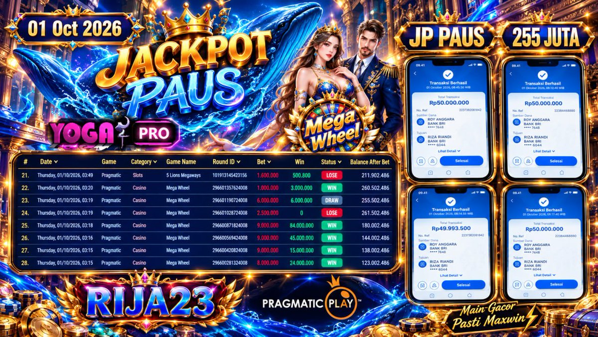Yoga_Corp's tweet photo. GAMES TARUHAN ONLINE TERBESAR &amp; TERPERCAYA SE-ASIA #YOGAGROUP
SUDAH  TERBUKTI PALING AMAN &amp; GACOR LINK LOGIN : https://t.co/NCLaomywXK

#Sdypools #Hkpools #HkLotto #totomacau #trending2026 #angkajitu #Yogapro #IndoViral #MLBB #IndoVsMyanmar #IndoVsBangla #Fifa #AseanCup2026 #PSSI https://t.co/6xiyNuWdYs