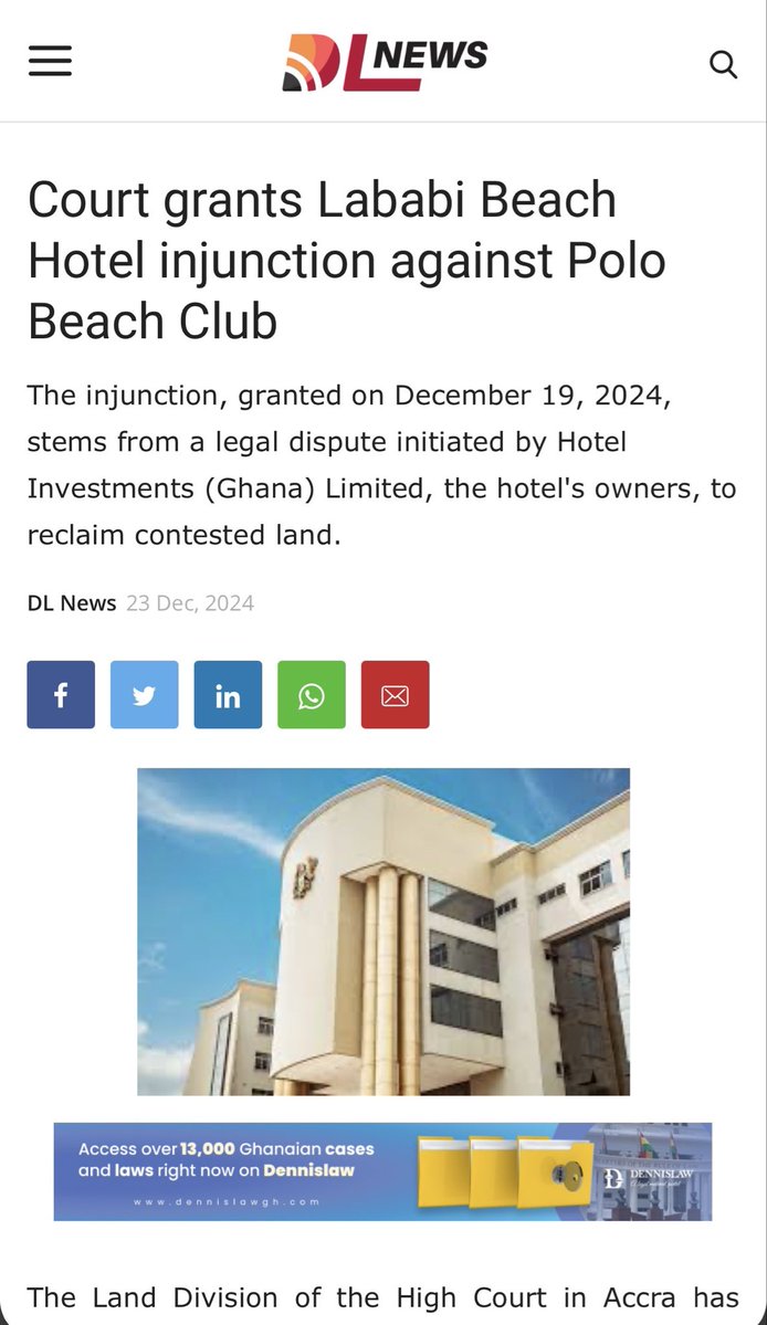 MaameEsiGold's tweet photo. It’s been years since people started encroaching on the beach from the Labadi beach and La Palm Royal beach. Guest don’t have access to the beach anymore and the music goes on deep into the night.  The land belongs to these hotels so that’s that.  Sorry though… no one needs to be assaulted for this.