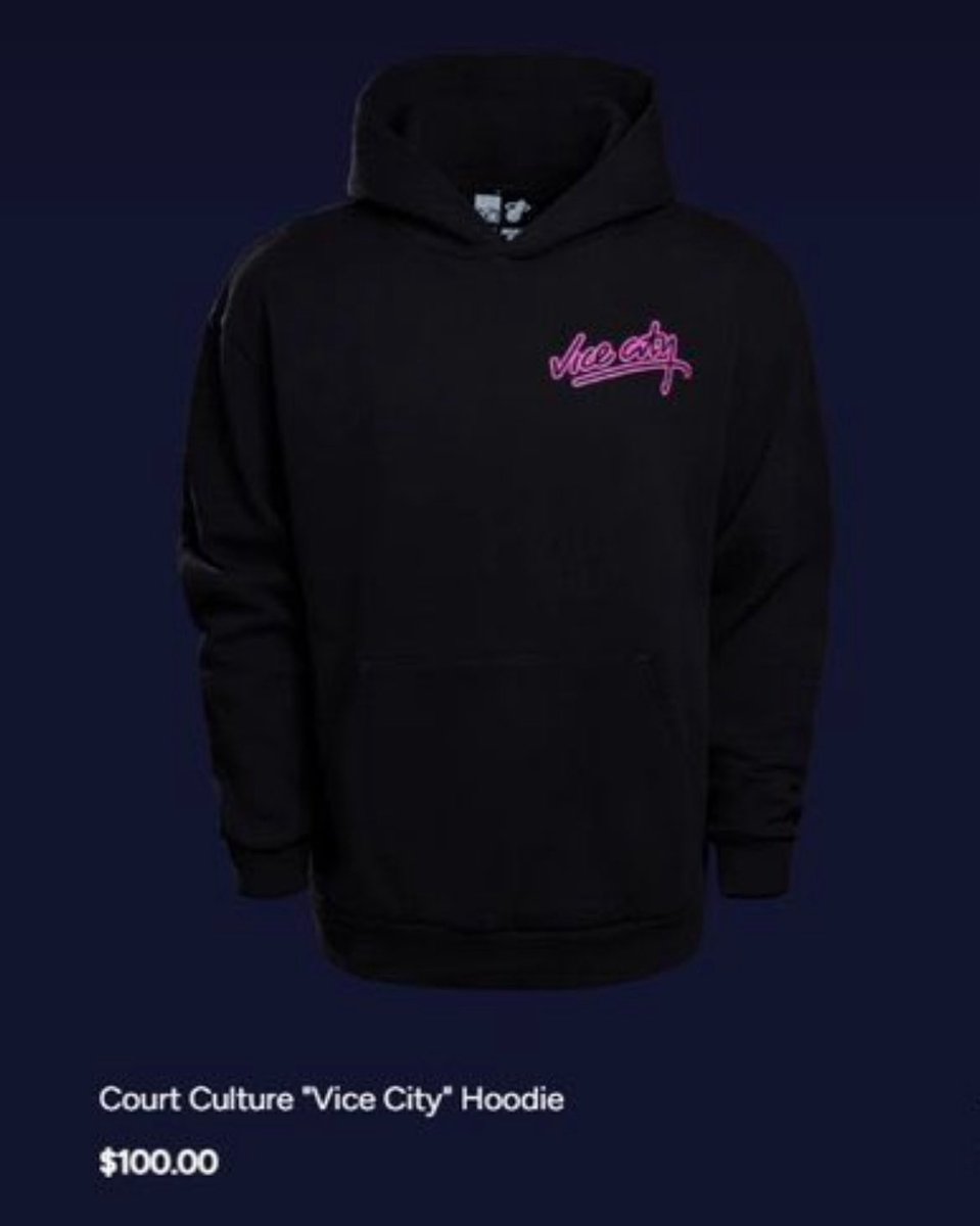 amazingzeros's tweet photo. $100 for a full black hoodie with vice city on it https://t.co/57BIT7T8P8