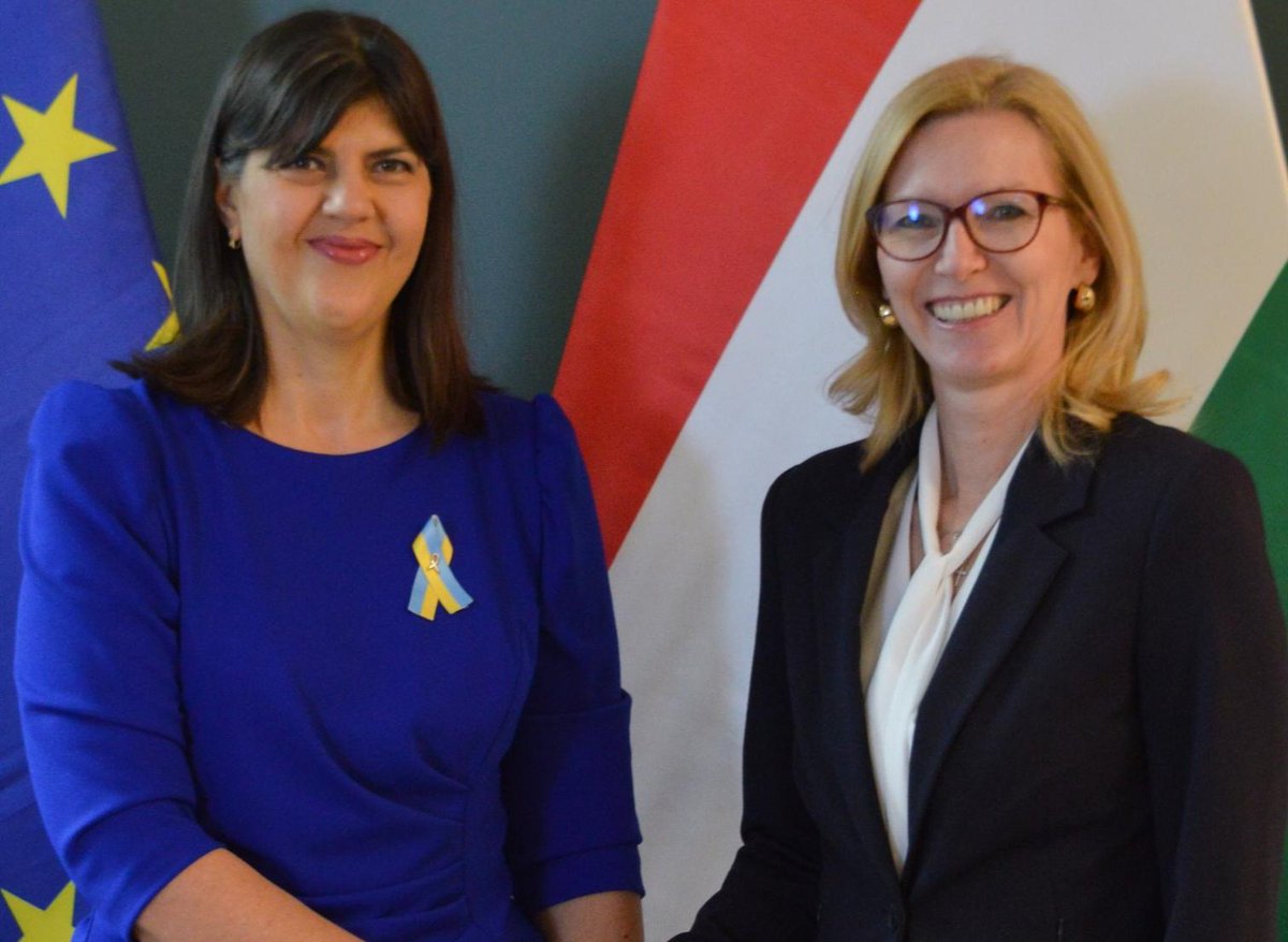 ToroczkaiLaszlo's tweet photo. Laura Codruța Kövesi európai főügyész tegye a dolgát, intézkedjen, ha valódi korrupciót lát, ha valaki ellopja az uniós pénzeket, de ne avatkozzon be Magyarország belügyeibe!

Szégyen, hogy a magyar kormány tagjai Budapesten találkoznak vele, és nem akadt egyetlen miniszter sem, aki elmondta volna neki, hogy rossz kokárdát tűzött ki. Ez ugyanis nem Ukrajna: Magyarország színei nem a kék-sárga, hanem a piros-fehér-zöld!