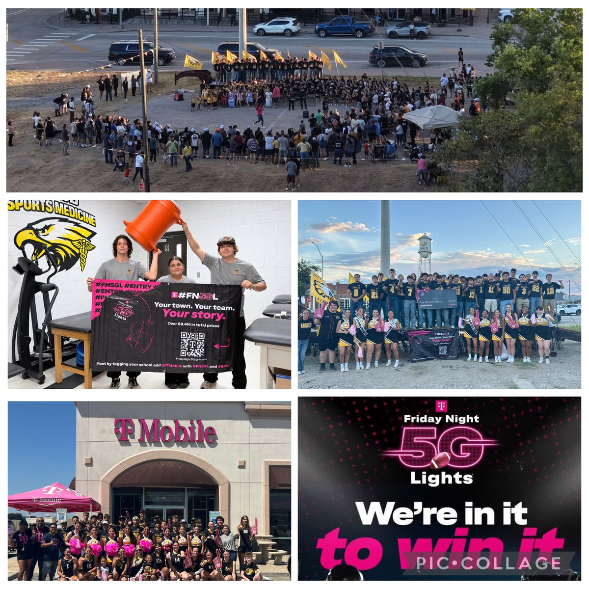 Coach_MChapa3's tweet photo. The Entire Bruceville-Eddy Community is in it to win it!!  Thank you  @TMobile &amp;  @JSomera  for your generosity &amp; support. #FN5GL #Entry #SOAR @BEISDAthletics https://t.co/Xq63A8QjOG