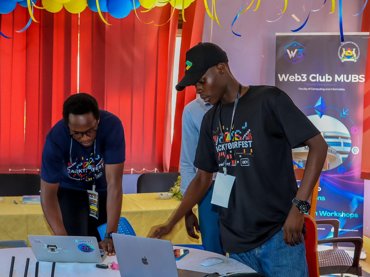 OfficialMubs's tweet photo. Happening Now at MUBS
The @web3_club_MUBS and @MUBS_Entreship are hosting the global #Hacktoberfest26 Hackathon in collaboration with @MLHacking! 🌍💻

Theme: AI Belongs to Everyone 🤖✨

Young builders are turning bold AI ideas into real-world open-source projects, collaborating, innovating and building the future—right here at MUBS! 🚀

#MLH #AIBelongsToEveryone #MUBS #OpenSource #TechUganda