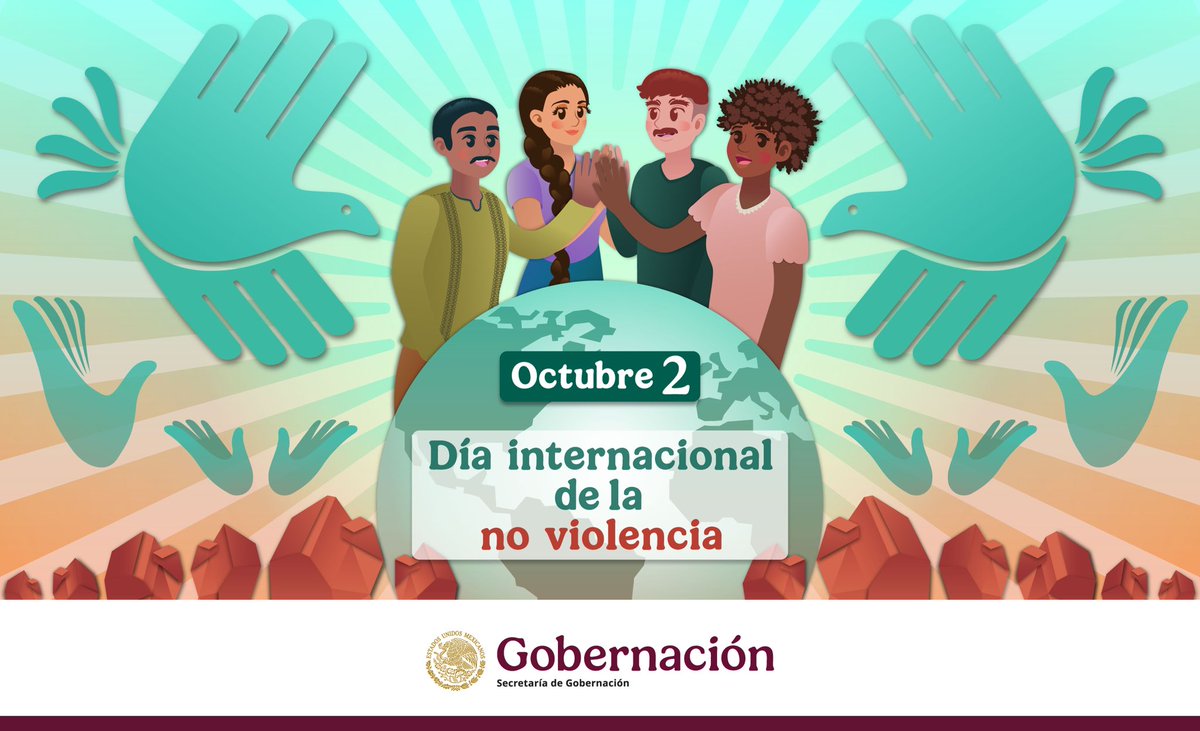 rosaicela_'s tweet photo. Este Día Internacional de la #NoViolencia, reiteramos nuestro compromiso de sumar esfuerzos en la construcción de un país en paz, atendiendo las causas que generan la violencia y priorizando siempre el diálogo. 🇲🇽🕊️@Claudiashein https://t.co/J6GkM2eV3C