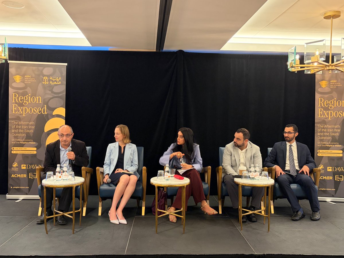 sarahleah1's tweet photo. Powerful remarks about the regional dynamics undermining prospects for democracy in Saudi Arabia at today's @PeoplesVisionSA conference . A democratic Saudi Arabia was #JamalKhashoggi's dream, and some amazing Saudis are still leading the charge! https://t.co/EBUgwBhzyA