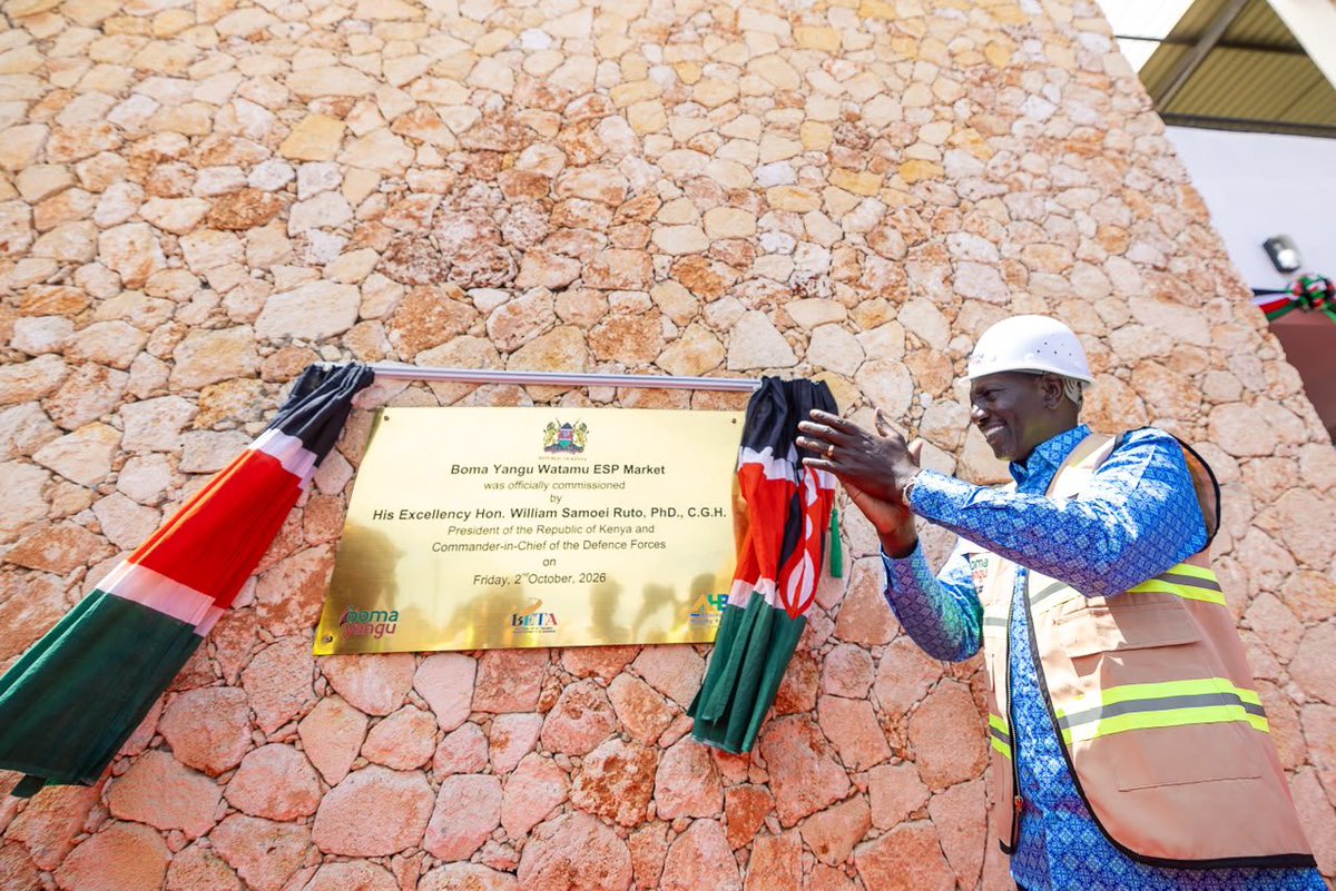 WilliamsRuto's tweet photo. Commissioned Watamu Modern Market, one of 12 markets we are building in Kilifi County under the Affordable Housing Programme. https://t.co/qkBwtOnYIn