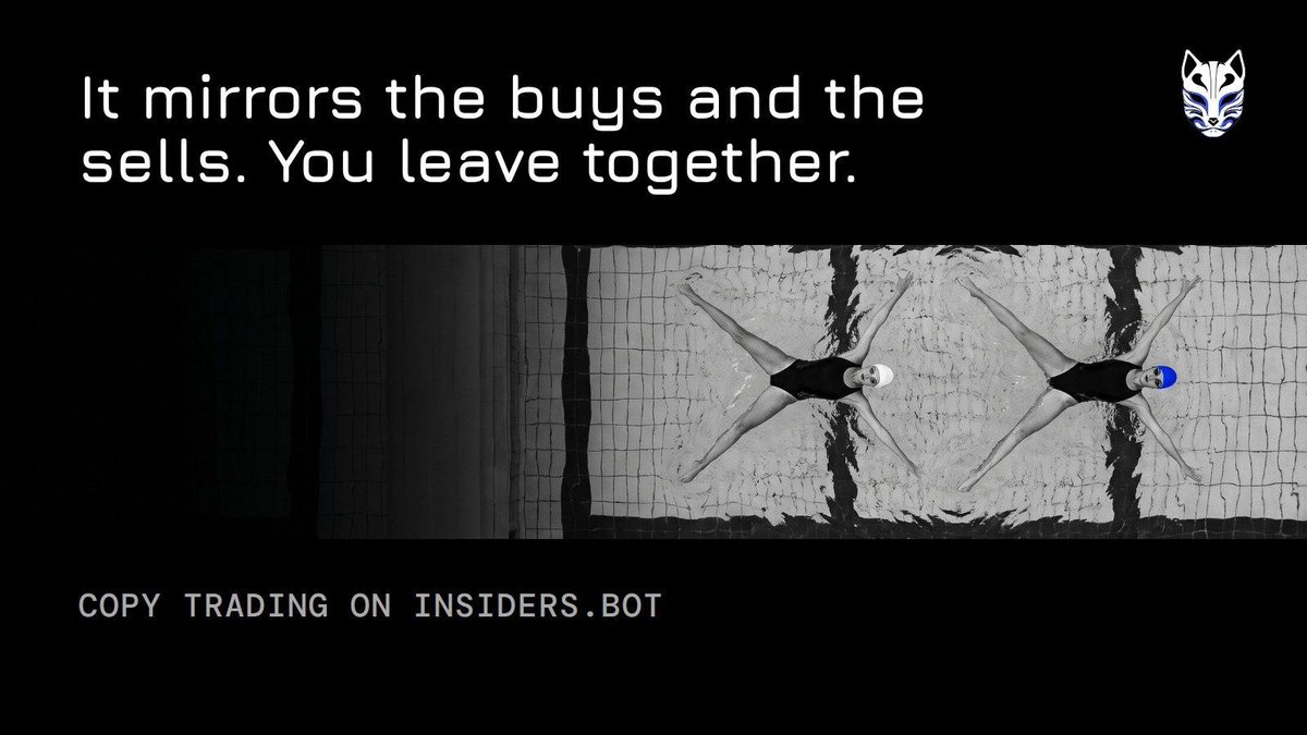 insidersdotbot's tweet photo. Copy trading on https://t.co/eqRQXWJME6 mirrors sells as well as buys, so you leave when the wallet you follow leaves. https://t.co/eYgyvHUzHM