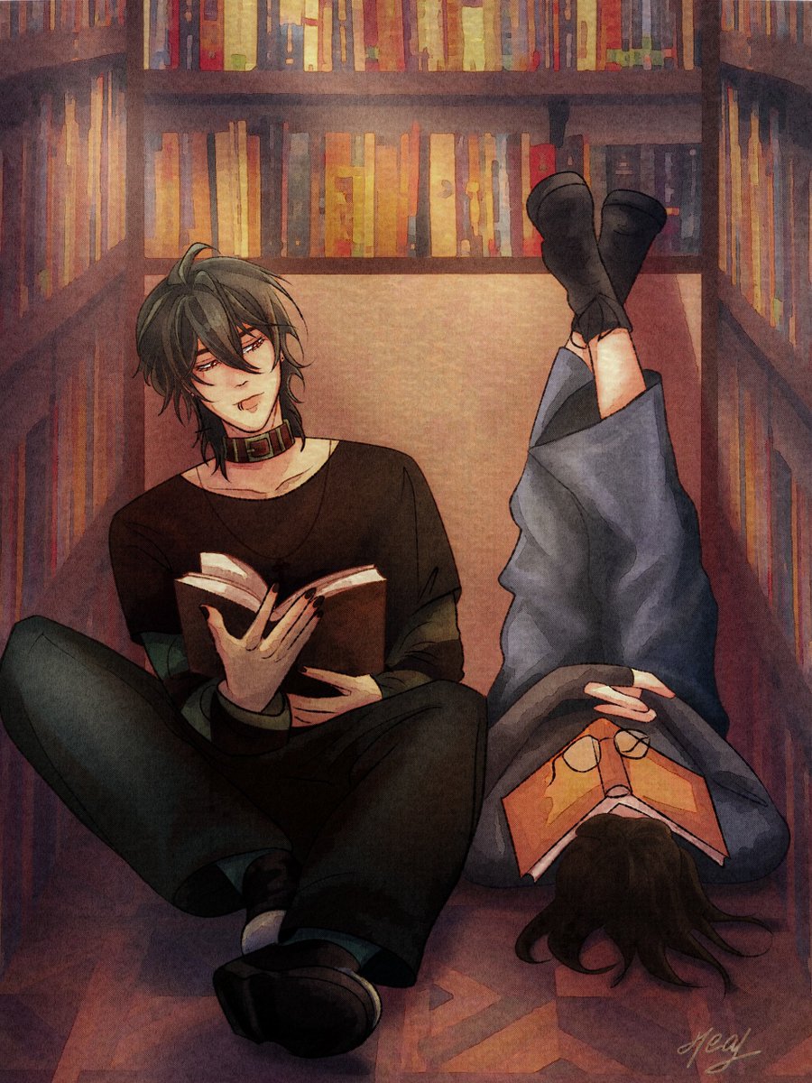 neal_remio's tweet photo. A Quiet Corner of the Library 📚🍂
#tkatb #solivan #sol #tkatbsol #solivanbrugmancia #art #fanart #fyp https://t.co/DEy6prjnjX