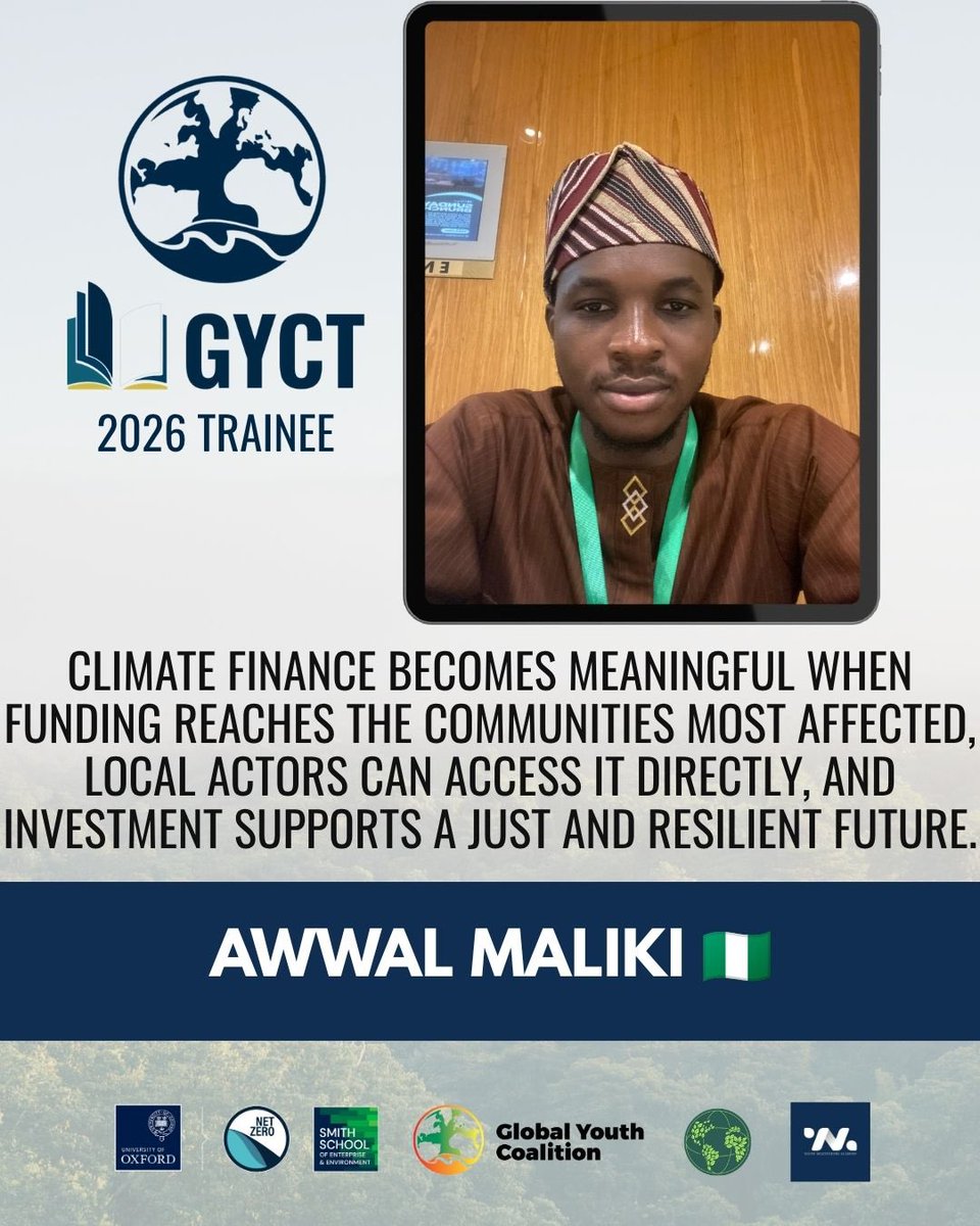 maliki_awwal's tweet photo. GYCT 2026 Session 4: Is Climate Finance Still Hot?

My biggest takeaway: climate finance is not only about how much money is available, but who can access it, who controls it, and who benefits from it.

Grateful to the GYCT team for an incredible Main Track journey. 
#GYCT2026 https://t.co/jAEvMoSxIO