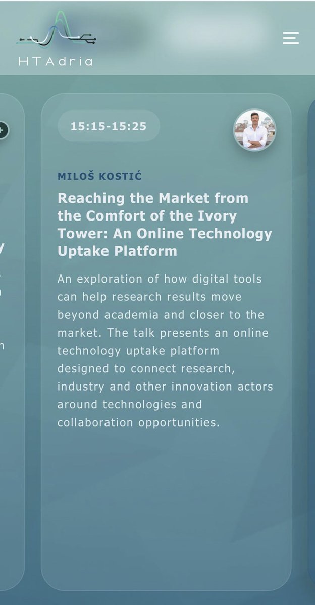 6sava_project's tweet photo. 📷Our own Miloš Kostić took the stage at the HealthTech Adria Conference in Split 🇭🇷 — "Reaching the Market from the Comfort of the Ivory Tower: An Online Technology Uptake Platform," built under 6SAVA to connect research, industry &amp; innovation actors. 

 https://t.co/ZzIzbNST8R https://t.co/FItVCx1dxr