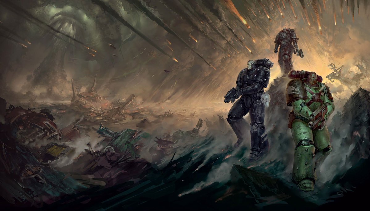 40KEternityGate's tweet photo. Dropsite Massacre by Lewis Jones
(graphite_lj, l_o_jones)
https://t.co/SlIbFYFkJe
#AdeptusAstartes #SpaceMarines #Battleships #BlackLibrary #IronHands #RavenGuard #Salamanders #Spacecrafts #Titans #WarhammerArt #Warhammer #Warhammer40K #40K https://t.co/1phZzlJpYf