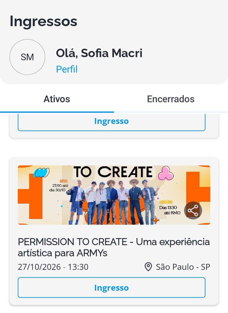 myrkive_'s tweet photo. VENDO PERMISSION TO CREATE 

01/11 - 15h-16h10
Sessão 1 - Cerâmica 

Motivo: eu e minhas amigas compramos a mais na pressa de conseguir ingresso 🤭 https://t.co/zM7CqPsfwW