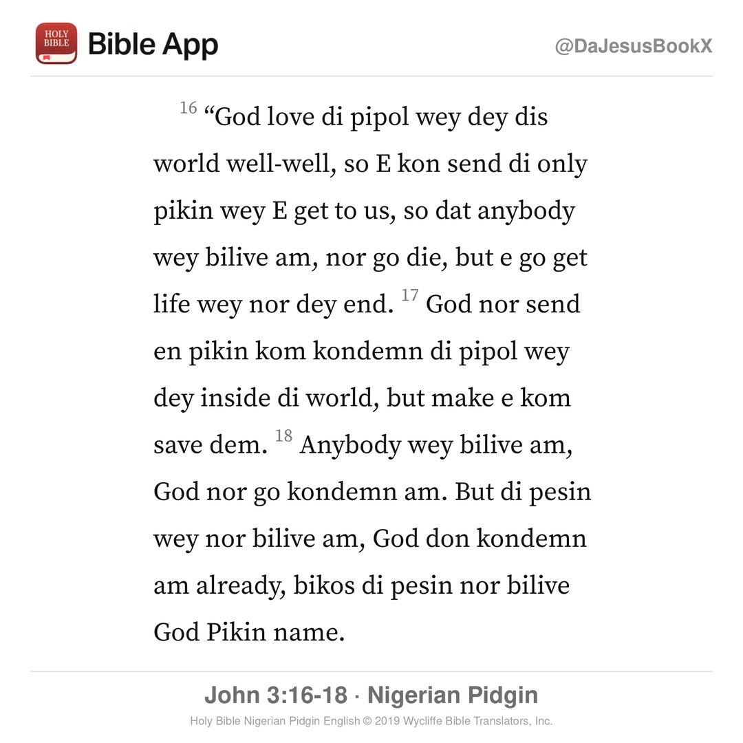 DaJesusBookX's tweet photo. “God love di pipol wey dey dis world well-well” https://t.co/Q2i74ynbFH