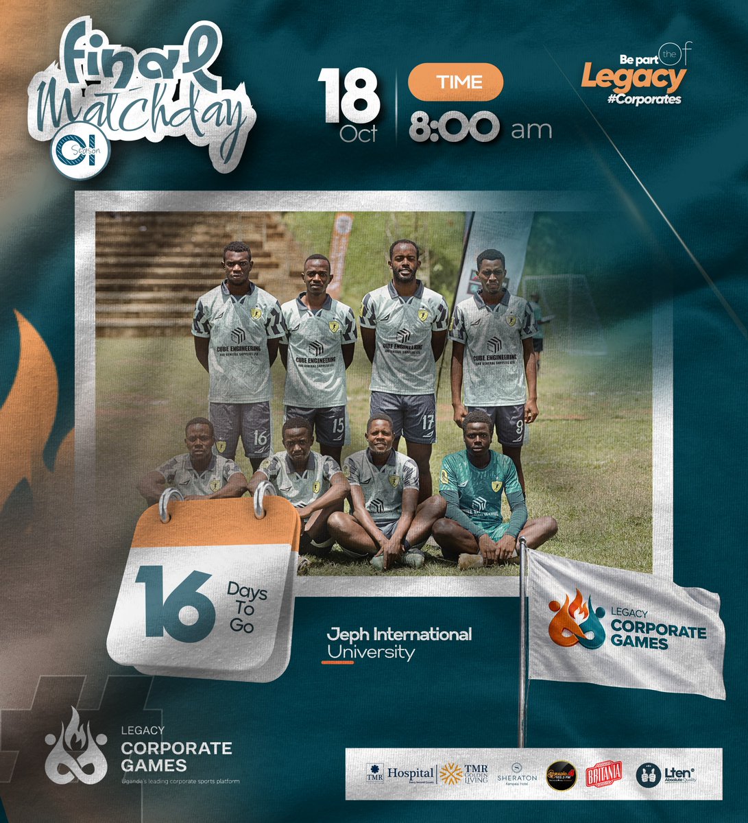 LegacyCorp2026's tweet photo. How about we meet in 16 days for our final matchday 😉 

An early notice to your wife about your absence at home on the 18th October will save you alot of headache when you get back home 😎

#LegacyMatchday7 https://t.co/MP1VyuqknU