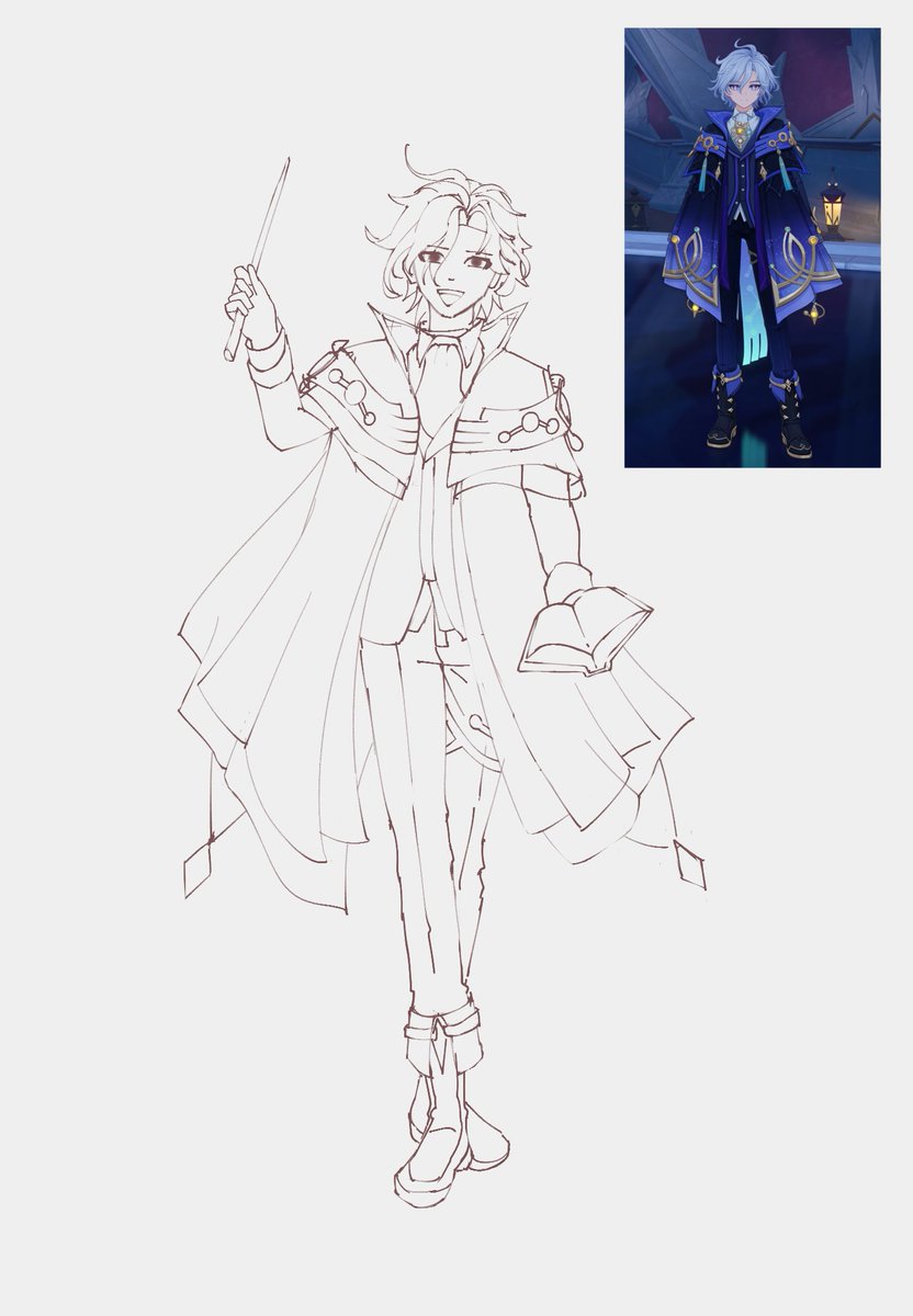 Renlume's tweet photo. Wip magician #Mitya https://t.co/06KsHRj4LH